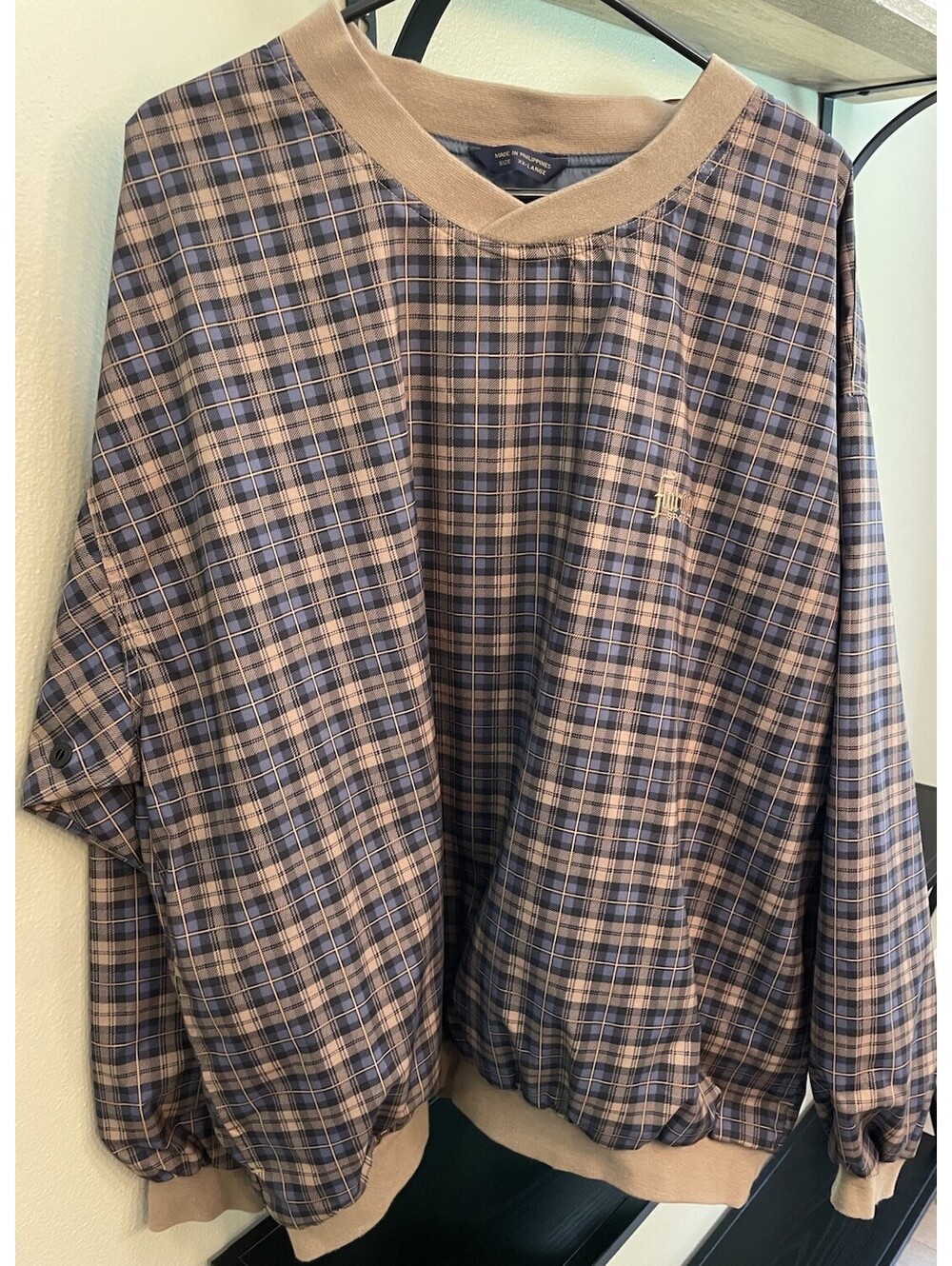 Steve Stricker For Fairway Sport Pullover Plaid Golf Windbreaker Mens XXL